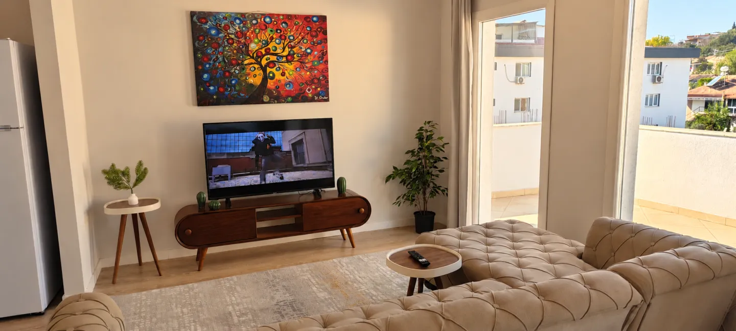 PANCAR MEYDANDA -  FUL EŞYALI - KİRALIK 1+1 TERAS KATI DAİRE